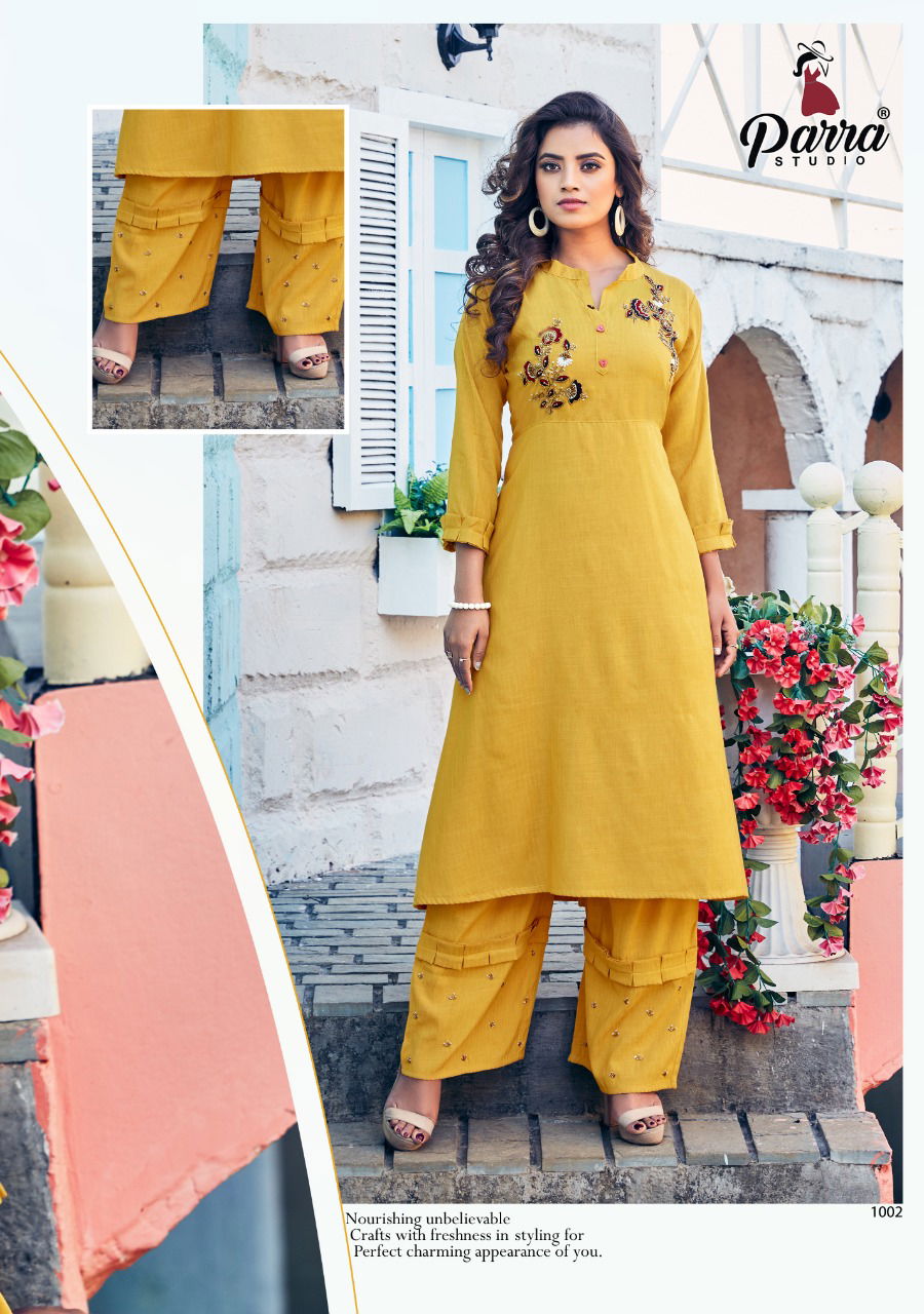 Parra Angelina 1 Stylish Festive Wear Fancy Kurti With Bottom Collection